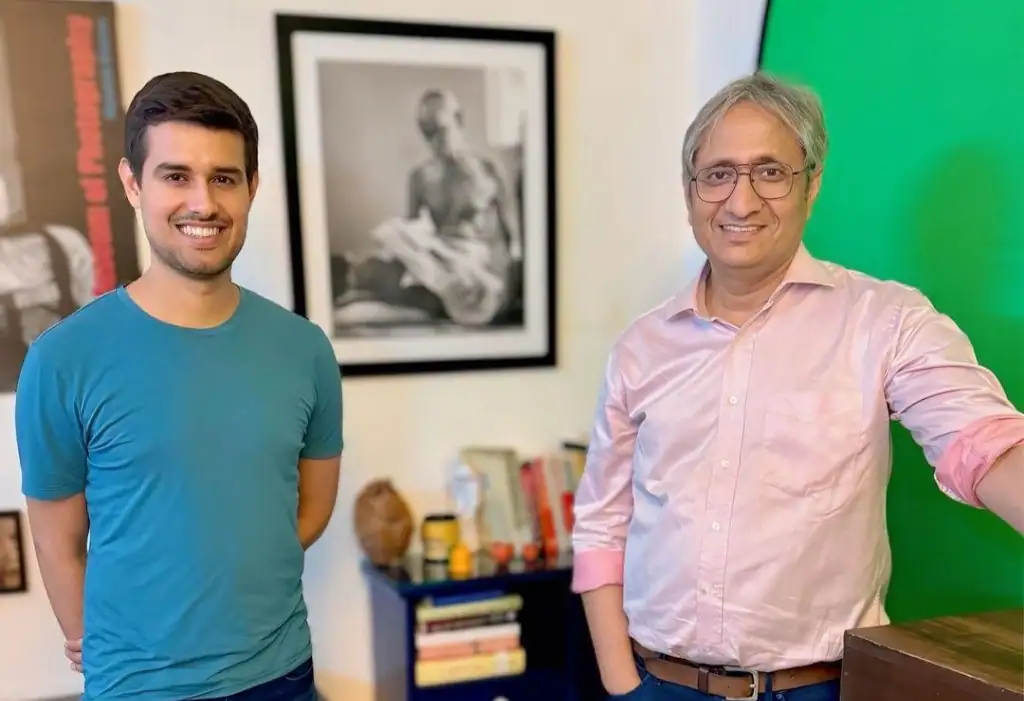 Dhruv Rathee with Ravish Kumar