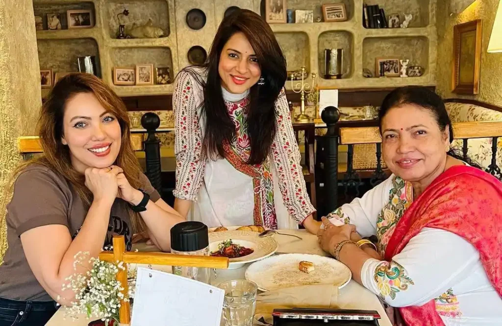 Munmun Dutta with her family