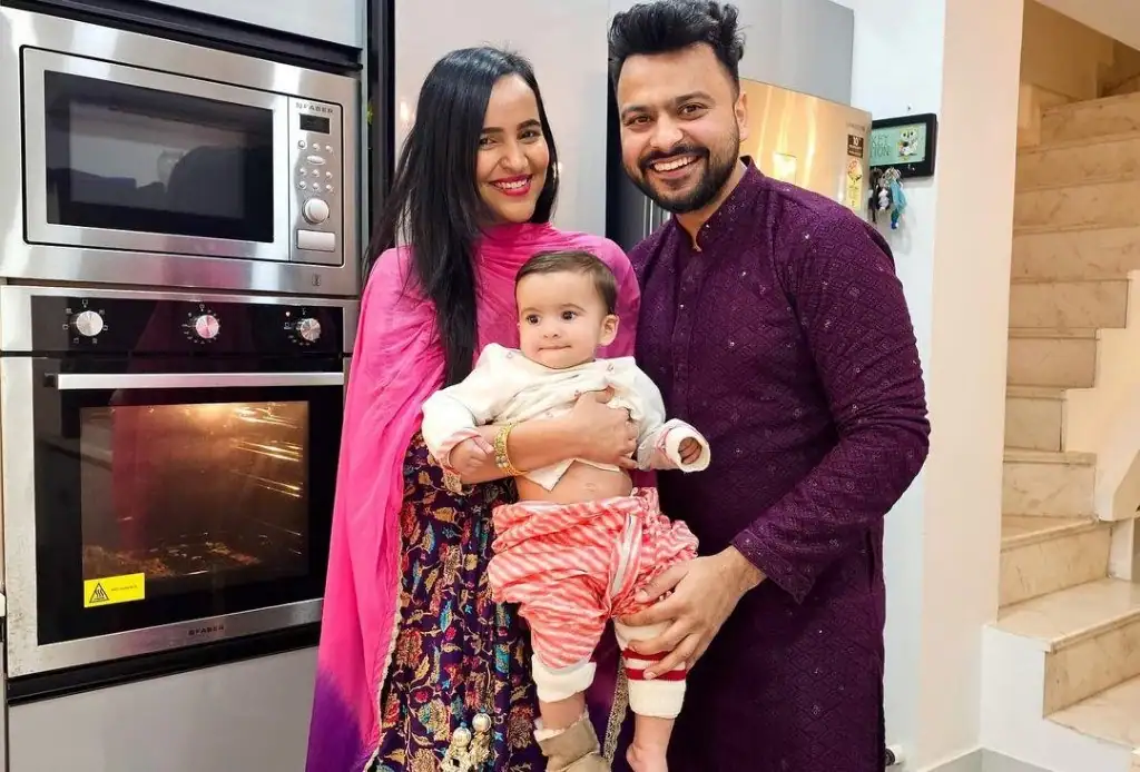 Prerna Malhan with her husband Harsh Gupta and kid Asher