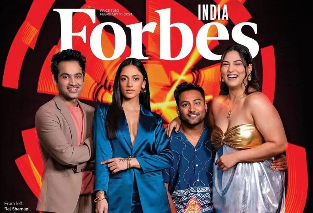 Raj Shamani on the front page of Forbes India